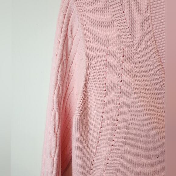 Charter Club Pink Long Sleeve Cardigan Sweater Size S - Picture 5 of 7